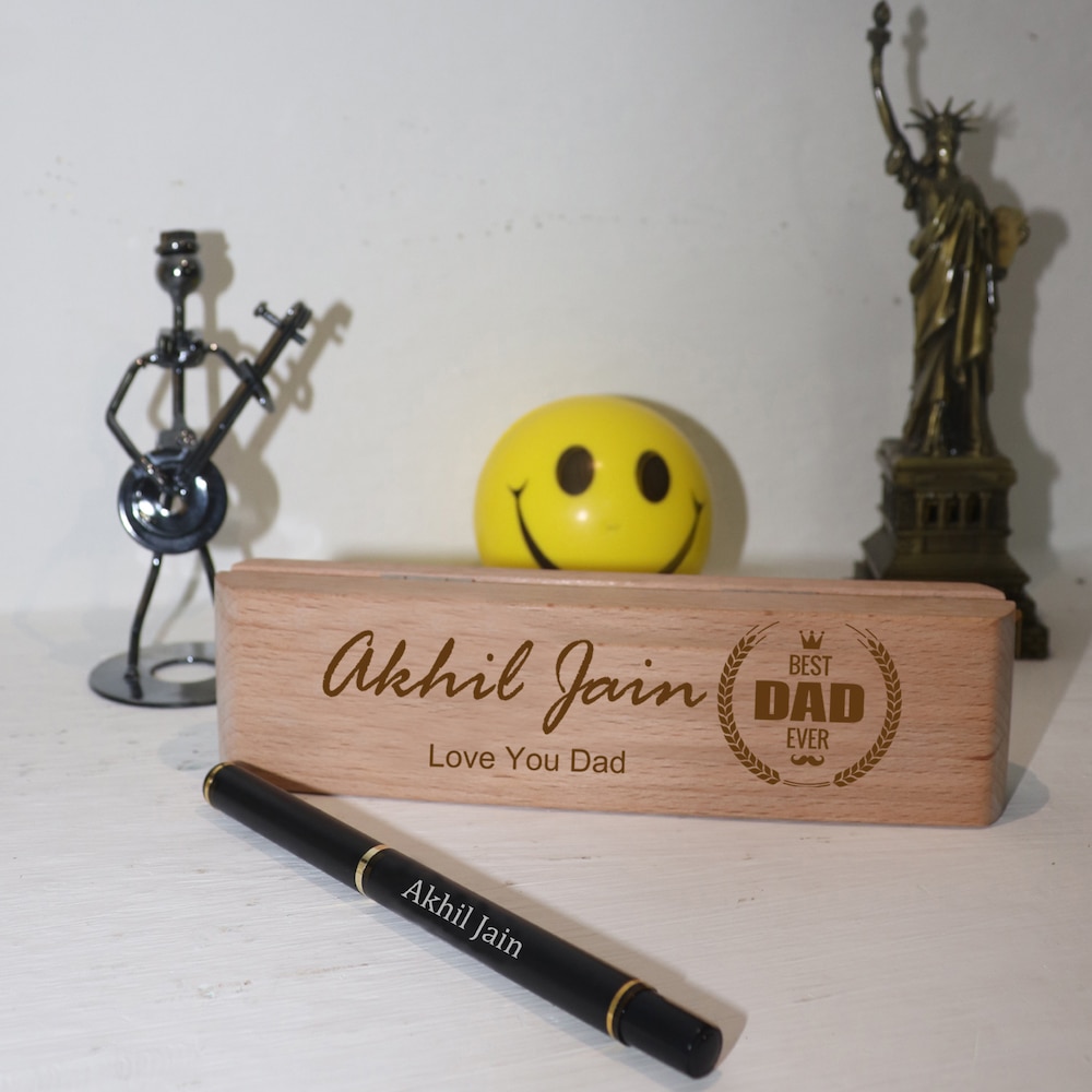  Personalised Pen With Wooden Box For Awesome Dad